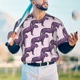thumbnail image 5 of Lsque Leopard Print Pattern Mens Polo Golf Shirts Funny Graphics Shorts Sleeve Button Shirts Baseball T-shirt-Large, 5 of 7