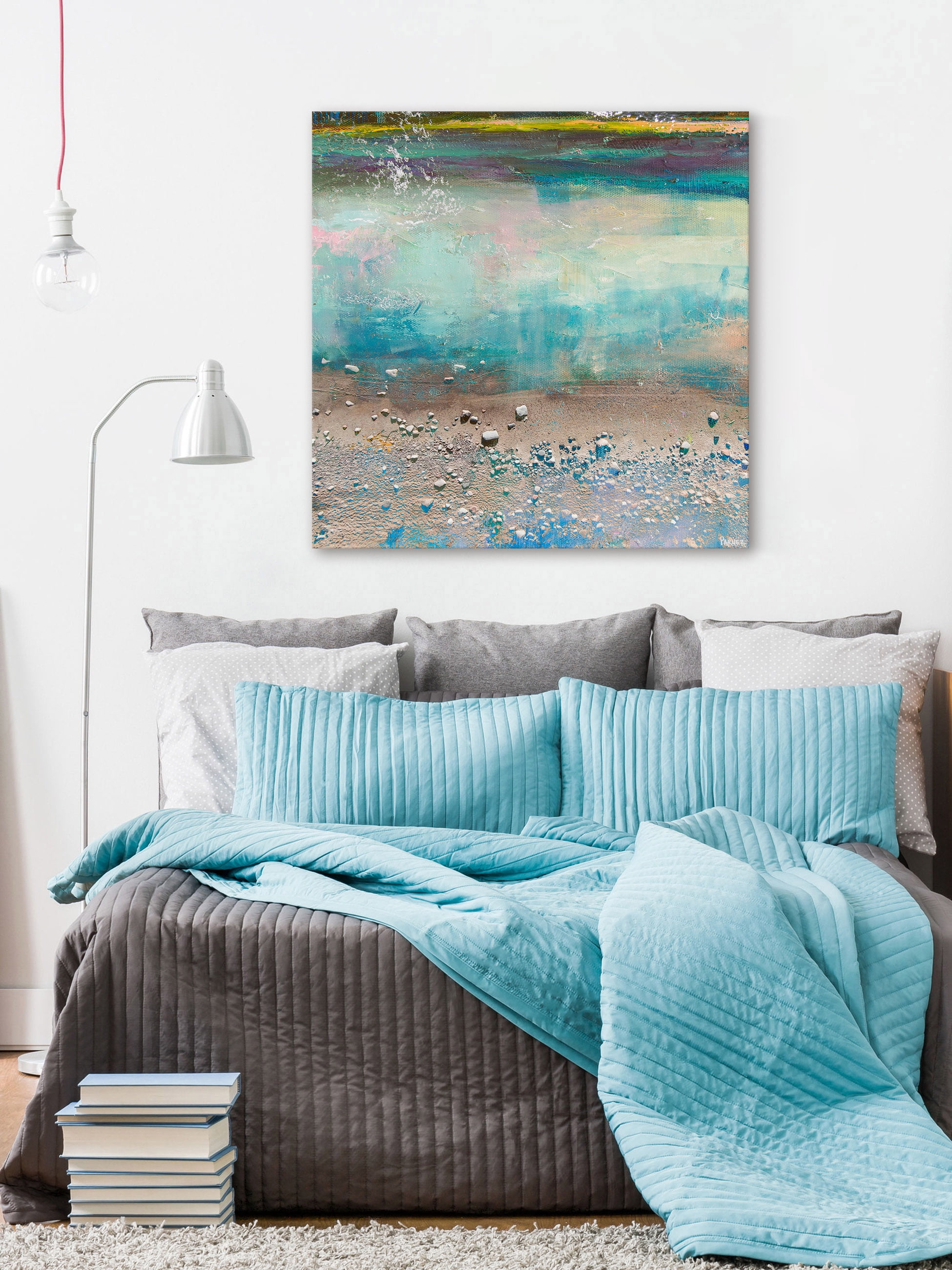 "Sand Pebbles" Painting Print on Wrapped Canvas