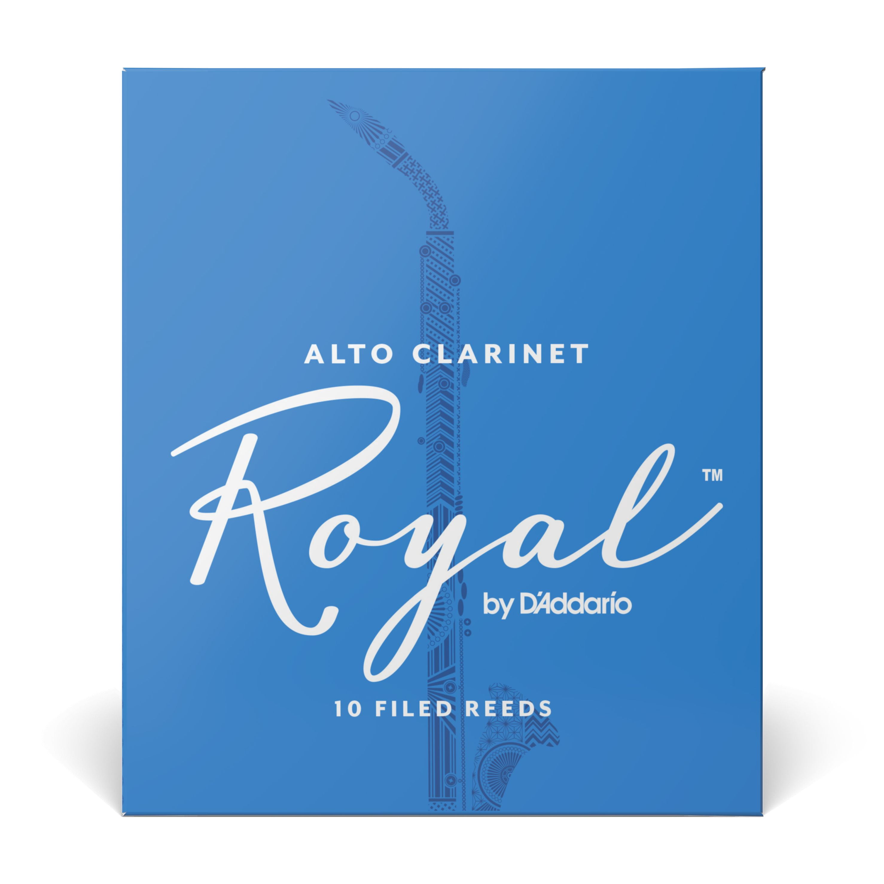 Royal by D'Addario Alto Clarinet Reeds, Strength 3.5, 10 Pack