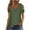 Army Green, variant on Njoeus Going Out Tops for Women Business Casual Tops for Women Women's Casual Cold Shoulder Tops Short Sleeve Zip Up V Neck Tunic T Shirt Off The Shoulder Tops Blouse S-3Xl Women Shirts On Sale On Cle