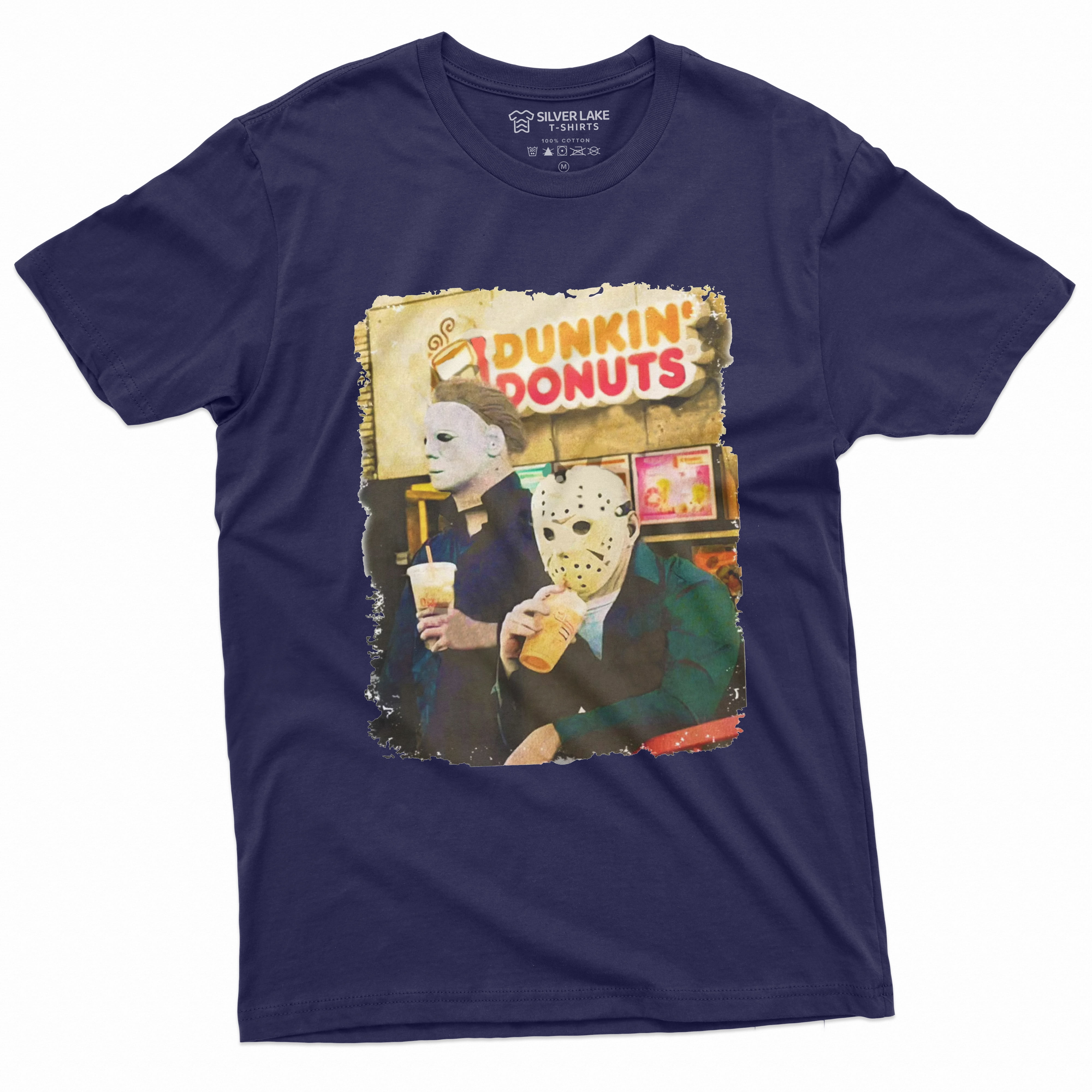 Halloween Movie Inspired TShirt Michael Myers Drinking Coffee Funny