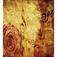 thumbnail image 3 of Ambesonne Rose Duvet Cover Sets, Old Rose Music Note Shabby, 2-Twin, Cream Red, 3 of 4