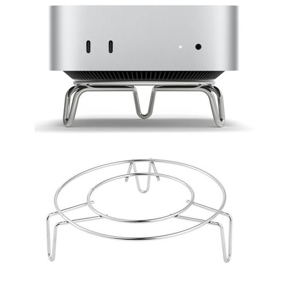Stainless Steel Desktop Bracket Stand For Mac Mini M4/M4 Pro 2024 Host Hanging Cooling Rack Support Holder Mount Accessories