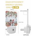 thumbnail image 3 of Christmas Night Lights Auto Sensor Poinsettia Snowman Plug-in LED Nightlights Dusk to Dawn for Living Room, Bedroom, Bathroom Wall Decor, Eucalyptus Leaf Berry Pine Cone Blue Wood Night Light, 3 of 9