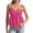 Hot Pink, variant on Tank Tops for Women, Women Summer Fashion Casual Chiffon Lace Trim Camisole Top Beige L