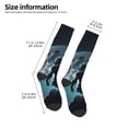 thumbnail image 2 of Pofeuu Moon Wolf Warrior Print Stockings, Adult Running Hiking Socks for Youth and Adult, 2 of 6