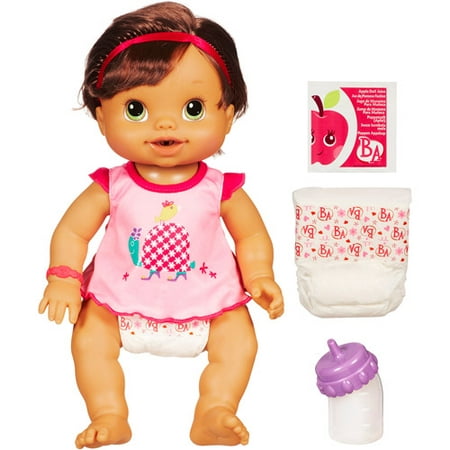 Baby Alive Wets 'N Wiggles Doll, Brunette - Walmart.com