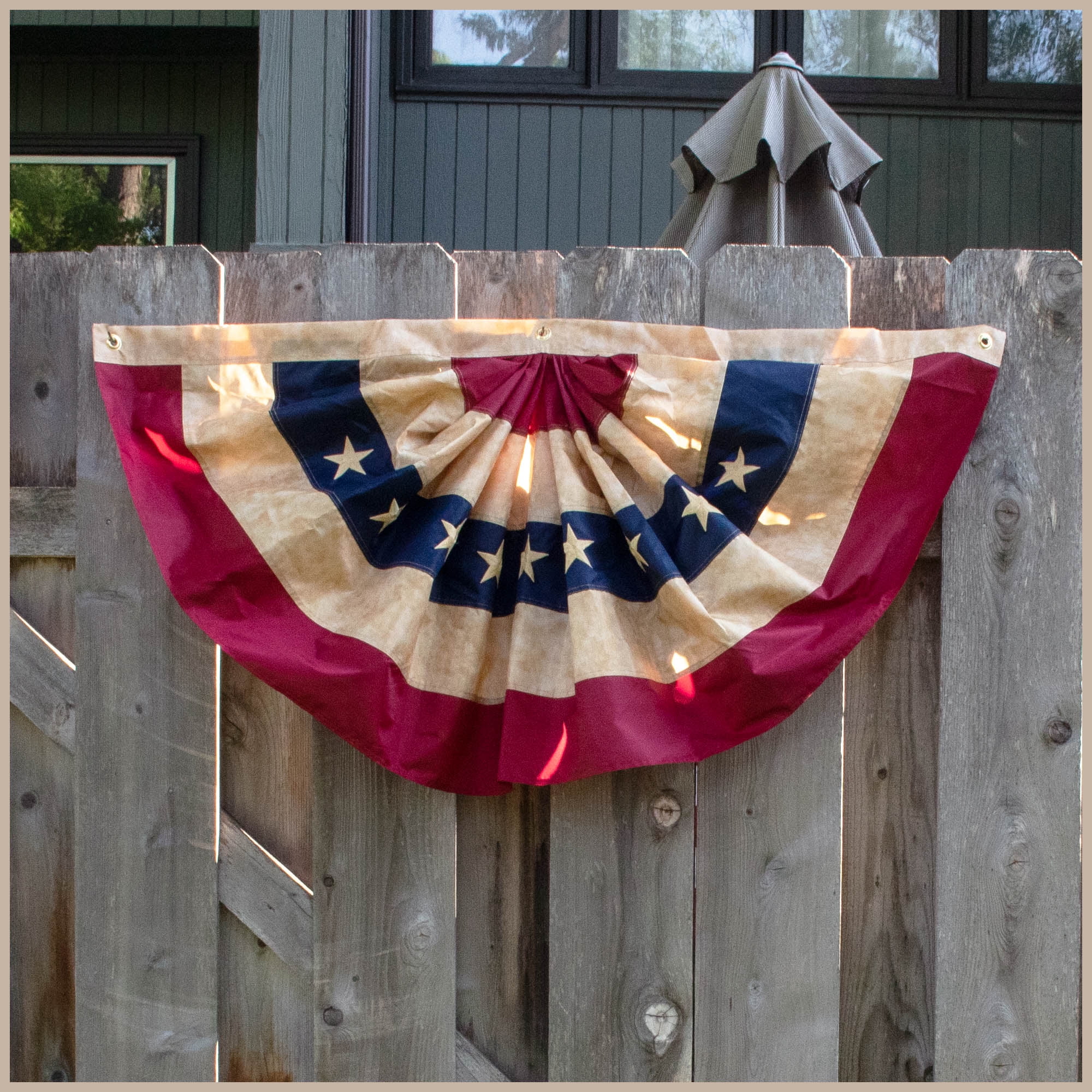American Flag Outdoor Buntings from Paracord Pleated Hanging