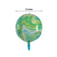 thumbnail image 3 of Efavormart 3 Pack | 13" Green Marble Aluminium Foil Mylar Helium Balloons Wholesale 4D  Mylar Balloons, 3 of 11