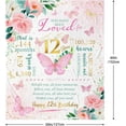 thumbnail image 5 of 12 Year Old Girl Birthday Gifts, Best Gifts for 12 Year Old Girl, 12 Yr Old Girl Birthday Gift Ideas, Birthday Presents for Girls Age 12, 12th Birthday Decorations for Girls Throw Blanket 60"X50", 5 of 5