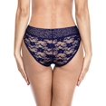 thumbnail image 4 of Charmo Women's Underwear 3 Pack Lace Panty Sexy Sheer Hipster Stretch Brief, 4 of 6