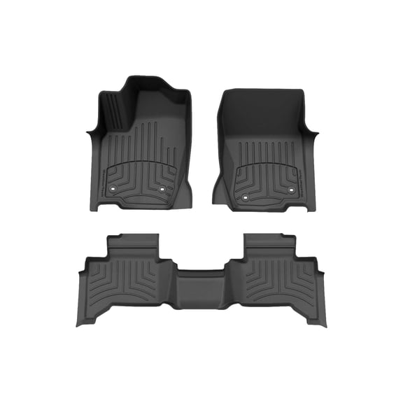 WeatherTech FloorLiner HP Custom Fit Floor Mats compatible with 2024-2024 Lexus GX - 1st & 2nd Row, Black