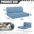 thumbnail image 7 of XYZCANDO Light Blue RV Dinette Cushions Washable Furniture Covers Universal Camper Accessories Stretchable Couch Cover 2 Cushion Sofa for 2 Seat Cushion Couch, 7 of 7