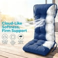 thumbnail image 3 of FODINGHILL Rocking Chair Cushions,Polyester Weatherproof Outdoor High Back Rocker Chairs Cushion with Ties,Thickened Seat for Patio,Blue, 3 of 10