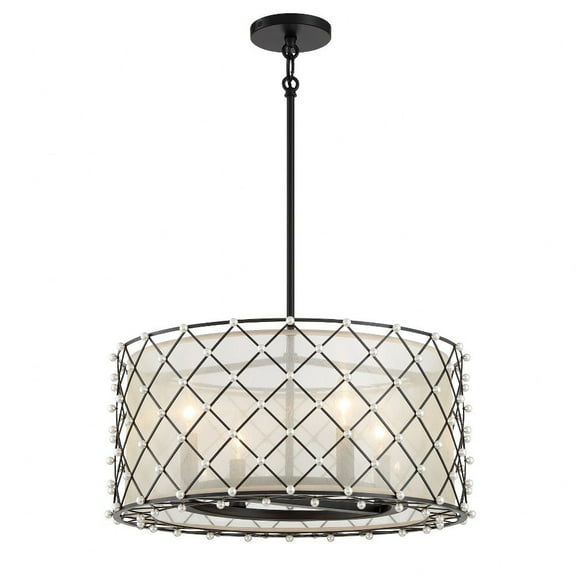 Minka Lavery - Sheer Elegance - 4 Light Convertible Pendant-14 Inches Tall and