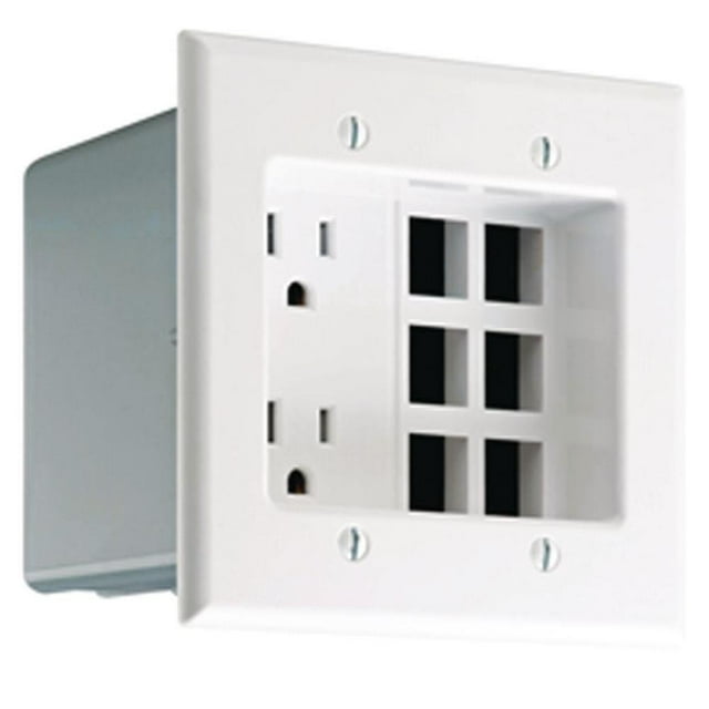 Receptáculo dúplex empotrado Leviton 125V 15A 2P 3W 690W blanco