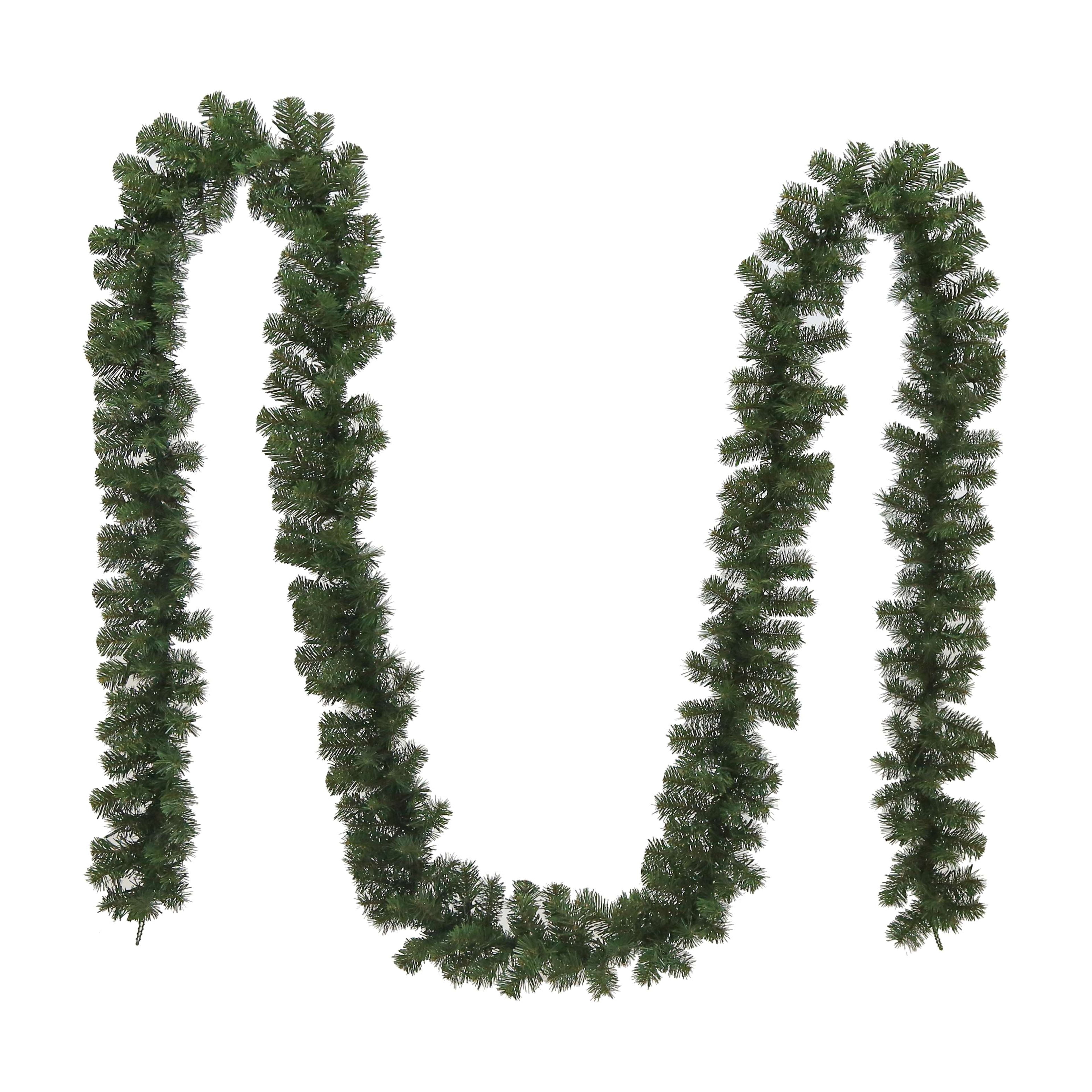 Holiday Time 197in Prelit Christmas Garland, Green, 150 Lights, HOLIDAY TIME PL 197IN PRELIT GARLAND