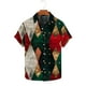 thumbnail image 2 of Hombres de Manga Larga, Navidad Impresa Turndown Collar Blusa, Casual Moda Botón Camisa para las Vacaciones, 2 of 5