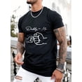 thumbnail image 1 of Camiseta de manga corta con gráfico "Daddy + Me" para hombre, cómoda y elástica, moderna, para verano, estilo informal y diario, ideal para adultos, hombres, mujeres, adolescentes, jóvenes., 1 of 4