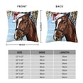 thumbnail image 2 of Pofeuu Christmas Horse Print Double-sided plush pillowcase Square Throw Pillow Covers Pillows Cover for Living Room Bedroom Sofa Couch Cushion Cover（No pillow core）-24"x24", 2 of 7