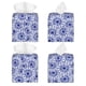 thumbnail image 2 of Balery Blue And White Flowers Porta Pañuelos de Cuero con Estampado – Funda Moderna Cuadrada para Caja de Pañuelos, Dispensador 5x5x5'', 2 of 7