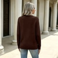 thumbnail image 4 of Meltox Womens Pullover Knit Sweater Long Sleeve Crewneck Slim Fit Lightweight Basic Top Soft Ribbed Trim Casual Layering Shirt Coffee XL, 4 of 8