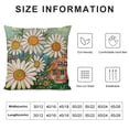 thumbnail image 5 of Qinduosi White Daisy Bloom with Spring Pillow Covers Set of Green Spring Decorations Farmhouse Throw Cushion Case for Home Sofa Couch, 5 of 5