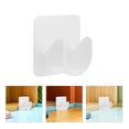 thumbnail image 1 of Luxshiny 2Pcs White Self Adhesive Curtain Rod Brackets No Drill Rod Holders for Bathroom, 1 of 8