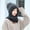 Black, variant on UTSJKR Integrated Ear Protection Windproof Cap Scarf, Winter Warm Cable Knitted Pompom Hat Thicken Ear Hooded Scarf for Women Beige