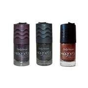 Sally Hansen Magnetic Nail Color Polar Purple, Silver Elements and Kinetic Copper Kit with Dimple Bracelet