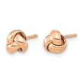 thumbnail image 2 of Diamond2Deal 10K Rose Gold Polished Knot Post Stud Earrings for Women (L- 0.24 inch, W- 0.26 inch), 2 of 6