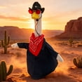 thumbnail image 2 of Aurorax Fall Porch Goose Outfits 23" Holiday,Goose Clothes for Cement Goose Porch Goose 17/19 inch,Western All the Season Blue Porch Goose Costume for Garden Outdoor Home Decor, 2 of 9