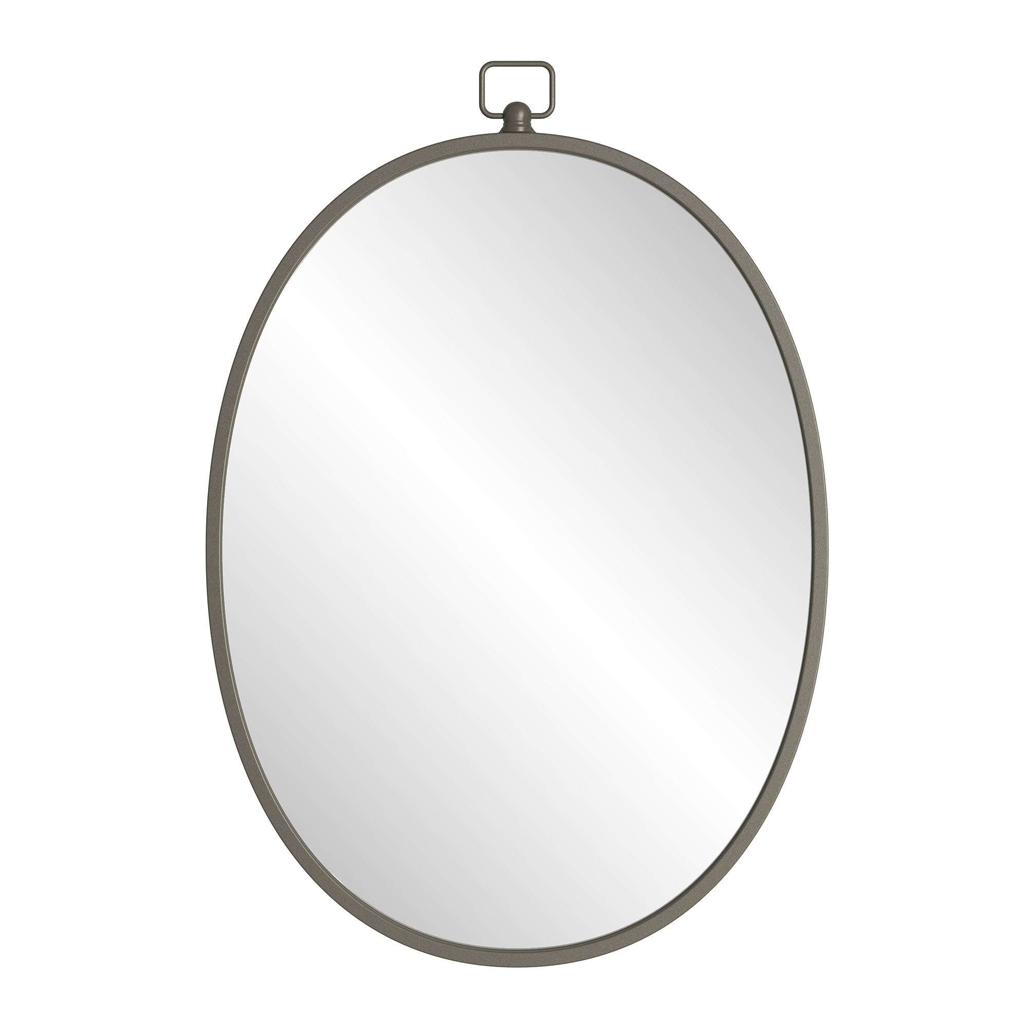 Barnyard Designs 18x24 Oval Mirror Farmhouse Mirror Metal Framed Mirror for Wall, WallMounted