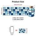 thumbnail image 4 of 2 Rolls Peel and Stick Wallpaper Border,Square Tile Pattern Self Adhesive PVC Wallpaper Decorative for Bedroom Kitchen Living Room Home Decor, 4 of 7