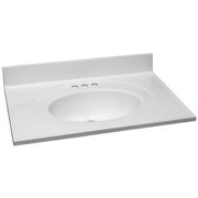 Design House 586230 Cultured Marble Vanity Top 31x22, Solid White