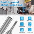 thumbnail image 3 of 2PCS SDS Plus Ground Rod Driver Set for 3/8", 1/2", 5/8" & 3/4" Rods, Heavy Duty Cr-V Ground Rod Bit Driver for Rotary Hammer Drill, 10mm & 16mm, 3 of 7