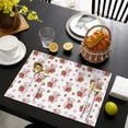 thumbnail image 4 of White Cow Strawberry Cow Pattern Summer Placemats Table Placemats Set Of 4-Linen Kitchen Washable Placemats Table Mats 11.8"x17.7" Non-Slip Heat Resistant, 4 of 6