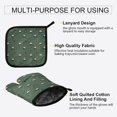 thumbnail image 3 of Yayeee Oven Mitts and Pot Holder Set of 2 Heat Resistant Kitchen Gloves Baking Hot Pad, Christmas Forest, 3 of 5