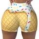 thumbnail image 2 of Fotbe White Ice Cream Shorts Sin Costuras – Shorts Deportivos de Cintura Alta para Mujer, Elásticos para Gimnasio, Yoga, Running o Ciclismo-Medium, 2 of 8