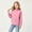 Pink, variant on Cethrio Girls Crewneck Sweatshirts Size 14-16, Fleece-lined Long Sleeve Casual Pullover Kids Tops with Pockets Pink