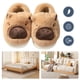 thumbnail image 1 of Pantuflas peludos con punta cerrada carpincho felpa lindas para mujer (Caqui 44-45), 1 of 9