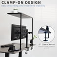 thumbnail image 6 of VIVO Black Clamp-on Overhead 42" Desk Shelf, Raised Accessory Platform Organizer, 6 of 8