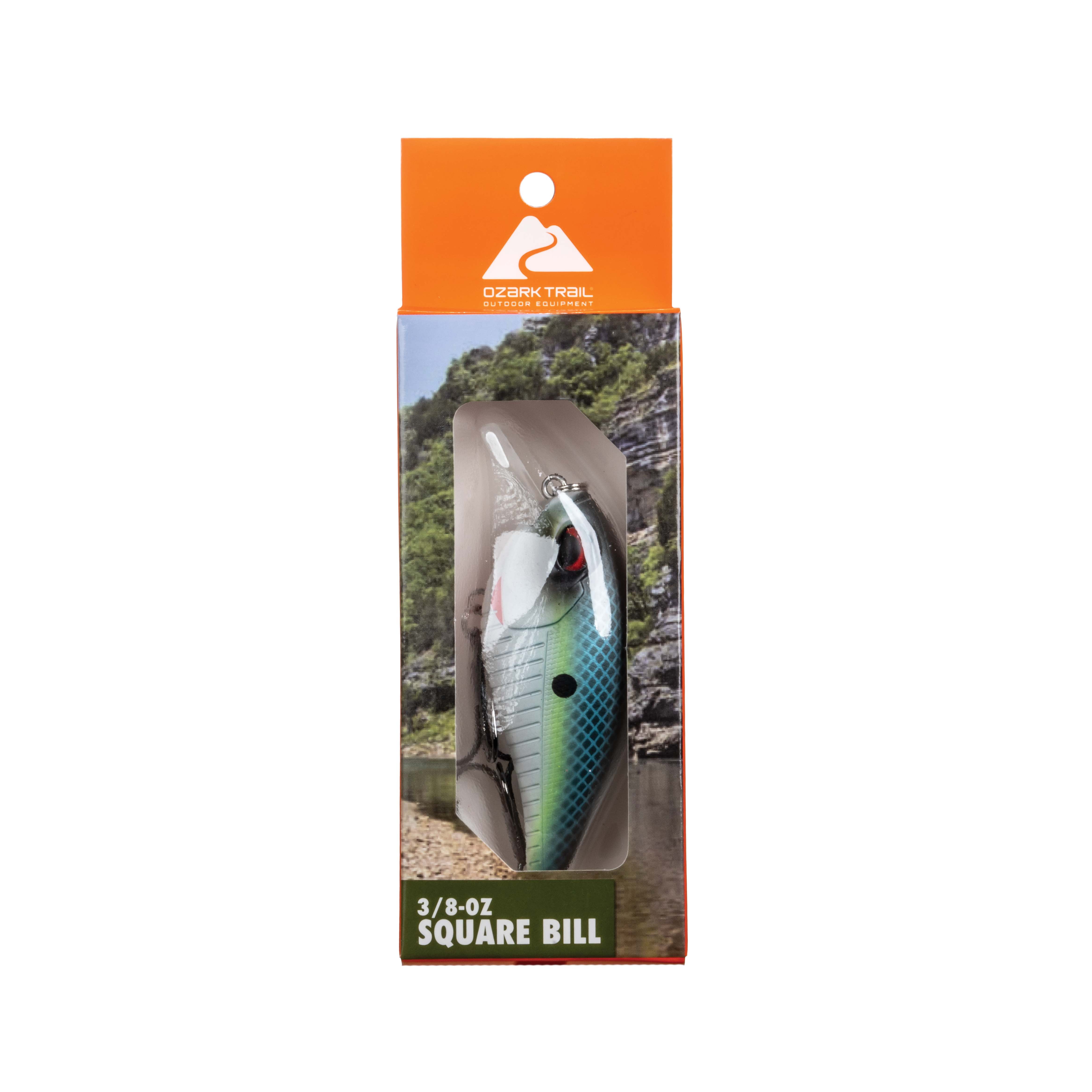 (2 pack) Ozark Trail Freshwater Squarebill Fishing Lure, Sexy Shad, 3/8 oz
