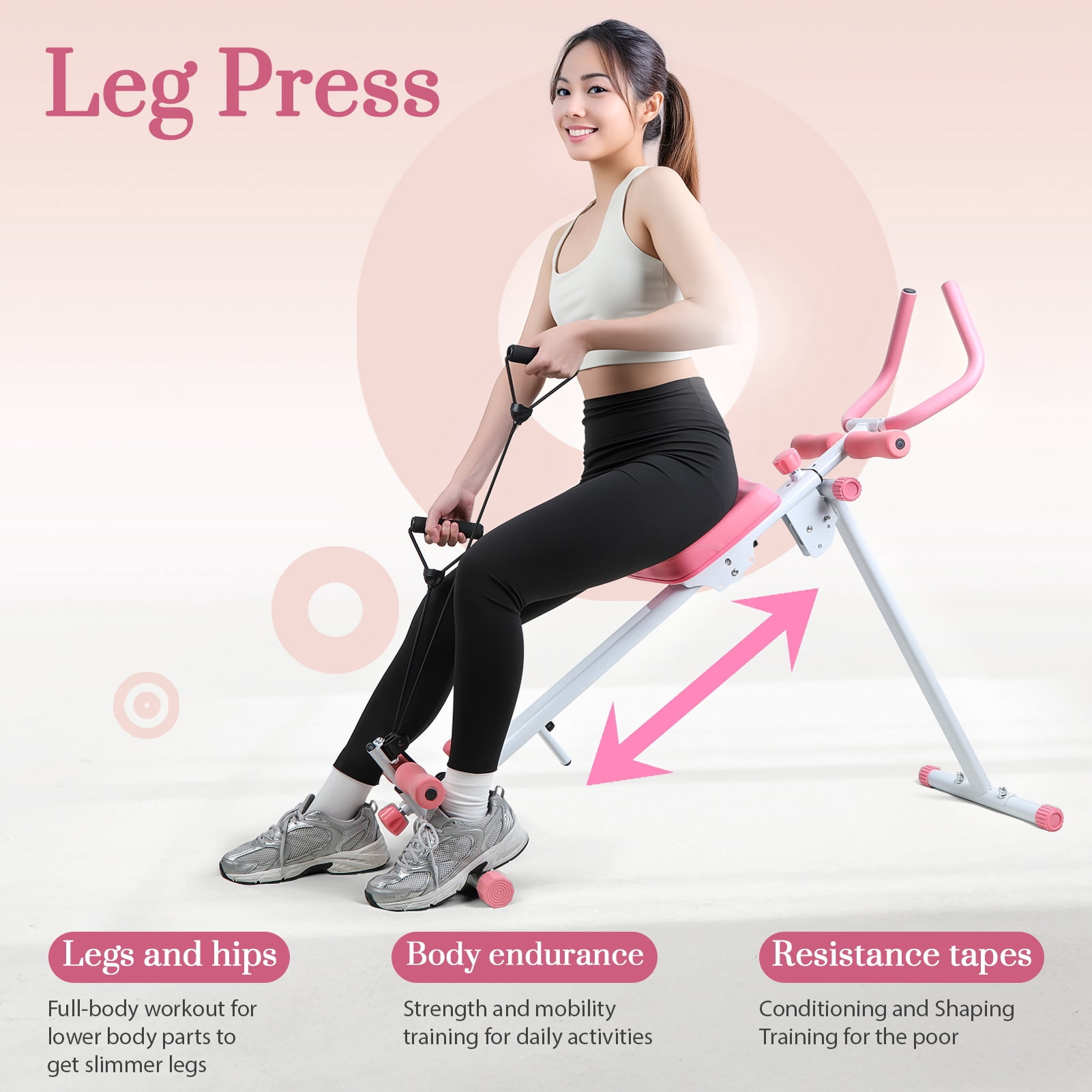 SHUO Y - Multi-Functional Rowing Machine, Home Gym Rowing Machines, Folding AB Workout Machine, Abdominal Rowing Fitness Equipment for Home Use, Max 120kg