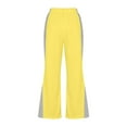 thumbnail image 4 of HomeDM Womens Baggy Sweatpants Wide Leg Sweat Pants Color Block Athletic Jogger with Pockets Casual Trendy Pants Comfy Lounge - Yellow/L, 4 of 6