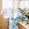 thumbnail image 3 of No Hook Shower Curtain, Ocean Turtle Shower Curtains for Bathroom with See Through Top Window, Blue Coral Coastal Starfish Nautical Shell Waterproof & Washable Bath Curtain Standard 72"x72", 3 of 9