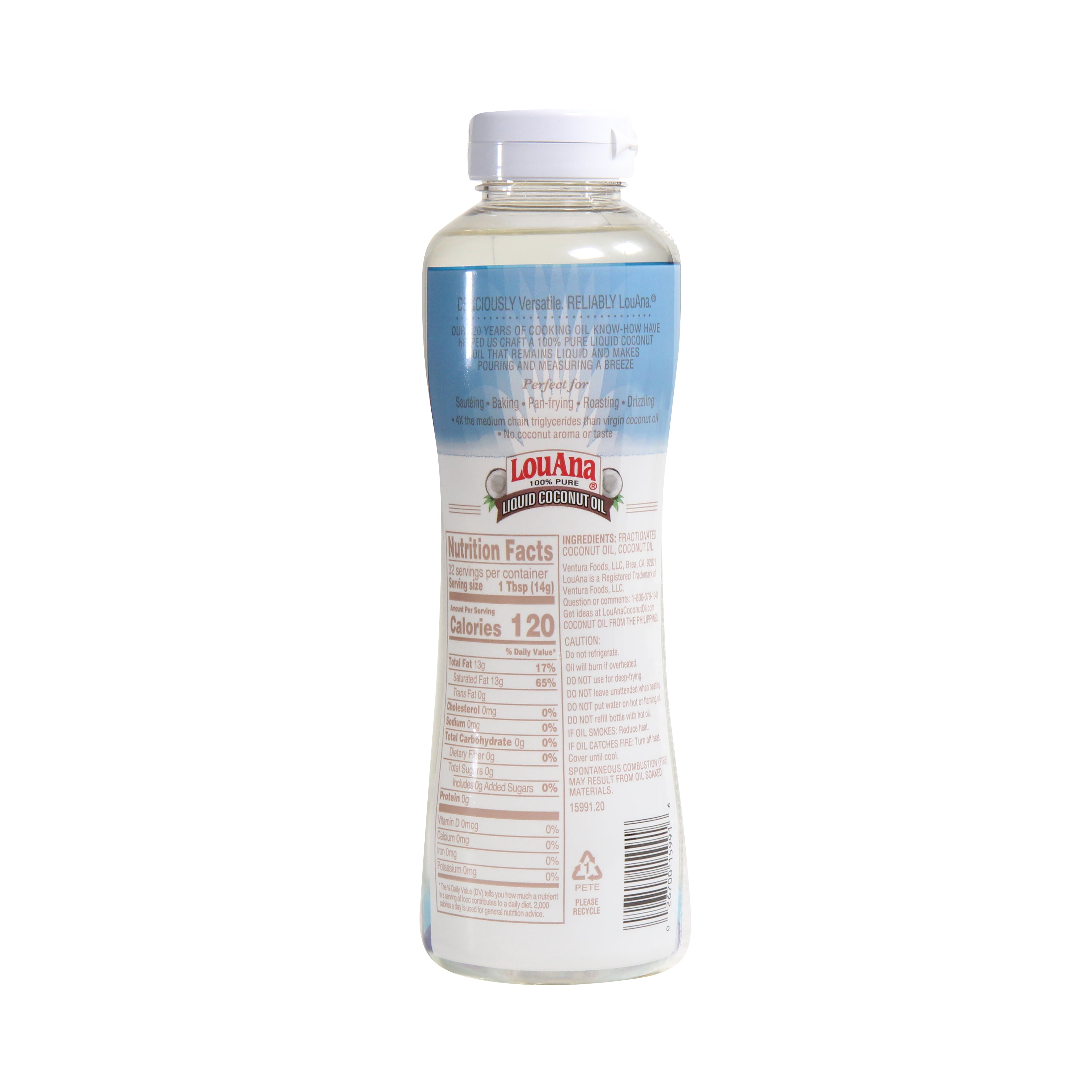 LouAna 100% Pure Liquid Coconut Oil, 16 fl oz