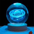 thumbnail image 5 of Valentines Day Gift Galaxy Crystal Ball Lamp 3D Planet Moon Lamp,E, 5 of 5
