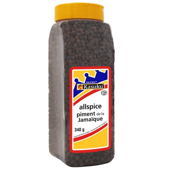Kasuku - Allspice - 1ct - 340g - Premium Pure Whole Pimento Berries with Rich Clove, Cinnamon, and Nutmeg Aromatic Notes (1ct)