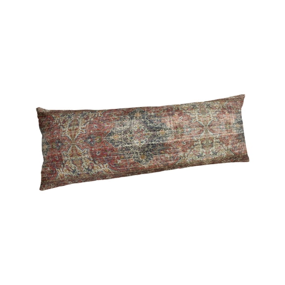 Boho Vintage Body Pillow Covers, Retro Flowers Modern Geometric Abstract Art Soft Bed Throw Pillowcases Breathable Cooling Long Lumbar Body Pillow Sham Cover for Bed Sofa 20''x54''